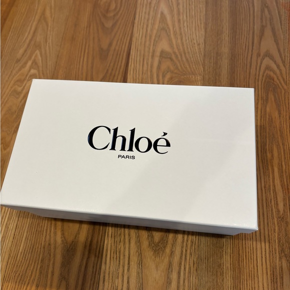 Chloe Woody Logo Slide Sandal Size 38 Blushy Beige - Picture 10 of 13
